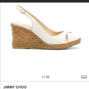 Jimmy choo amely white wedge excellent condition